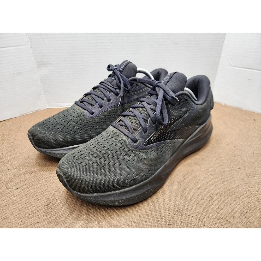 Brooks Men's Adrenaline GTS 24 Lace Up Athletic Running Shoes Blk Size 12.5